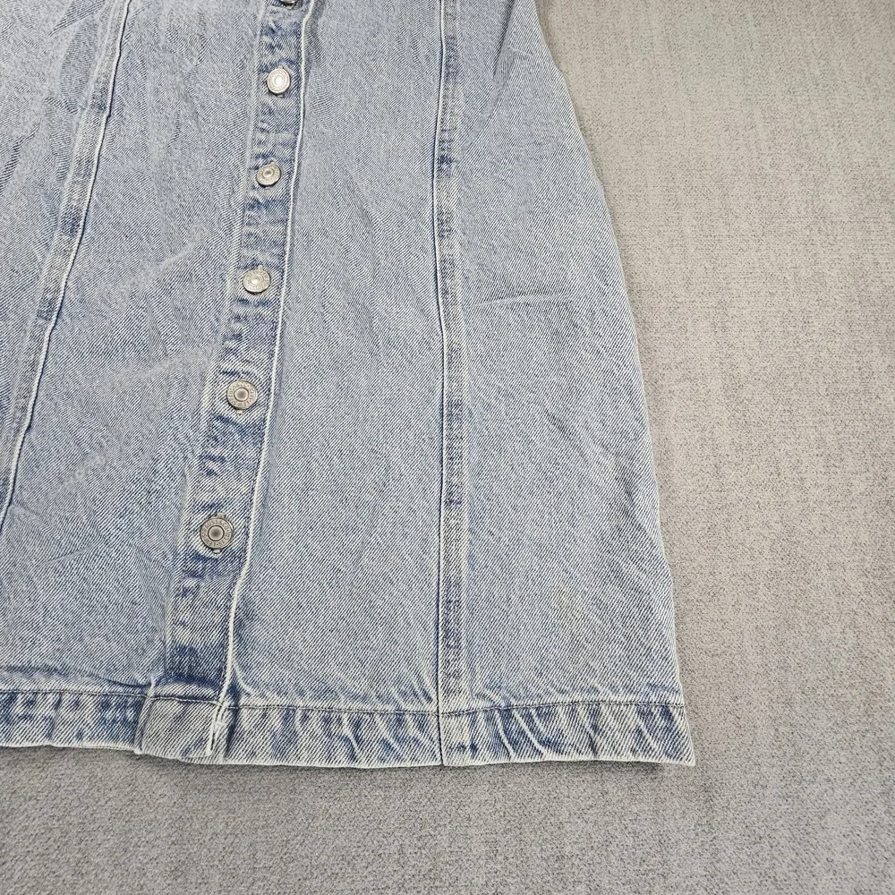 Levi's Womens Light Blue Denim Dress Button Down Pockets Sleeveless Size Small - Picture 8 of 16